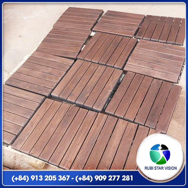 Deck tile - Acacia - 6 slats	
